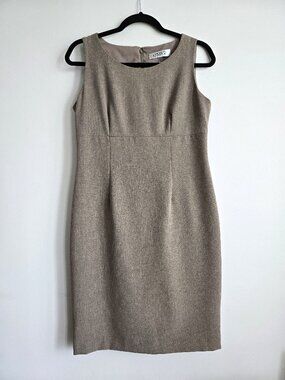 Kasper Taupe Sleeveless Sheath Dress | Size 6